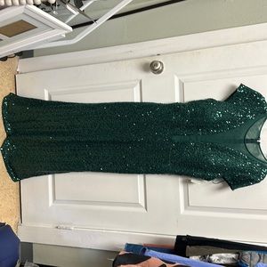 Green dress long